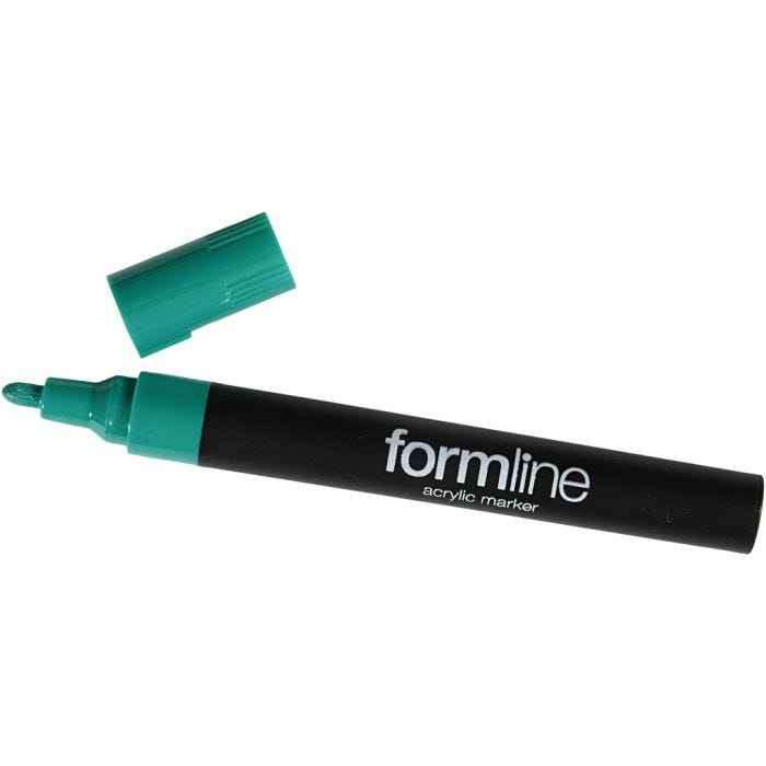 formline Akrylmarker, 2.5 mm, grøn, 1 stk.