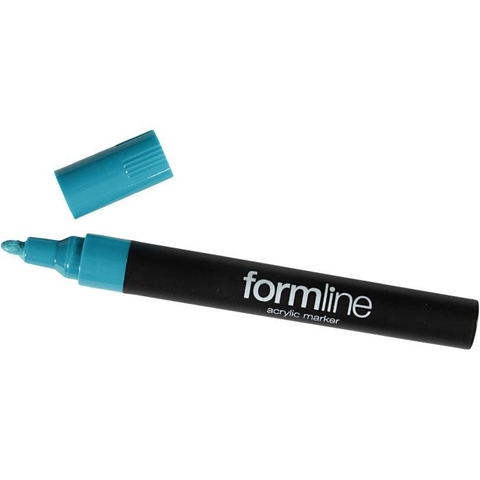 formline Akrylmarker, streg 2.5 mm, turkis, 1 stk.