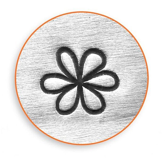 Prægestempel, Blomst, L: 65 mm, str. 6 mm, 1 stk.