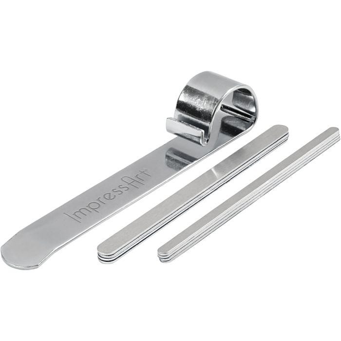 Bukkeværktøj og metalbånd til armbånd, 15 cm, 6-106 mm, aluminium, 1 sæt