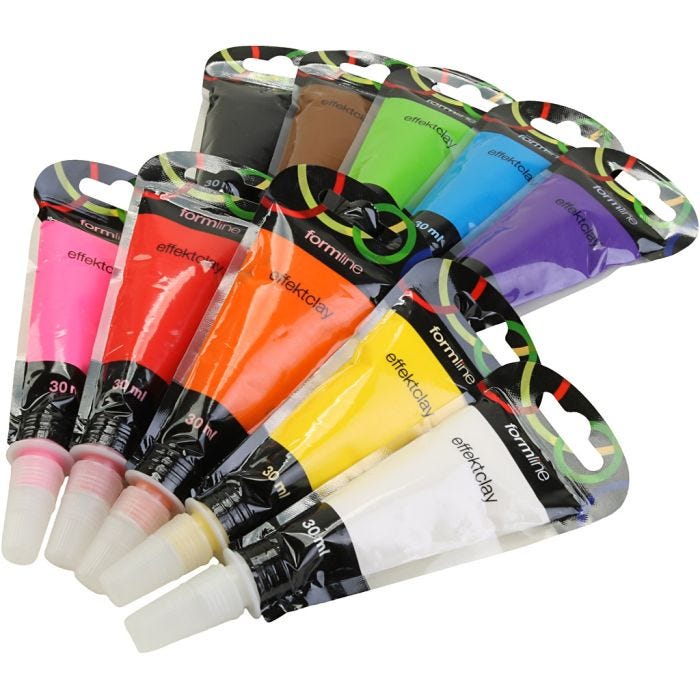 formline Effektclay, 10x30 ml/ 1 pk.
