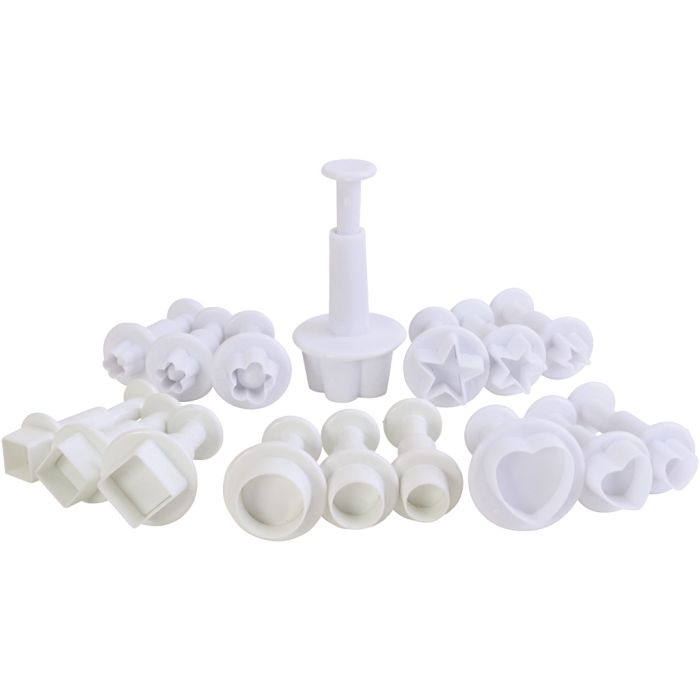 Stempelforme i sæt, str. 7-23 mm, 16 ass./ 1 pk.