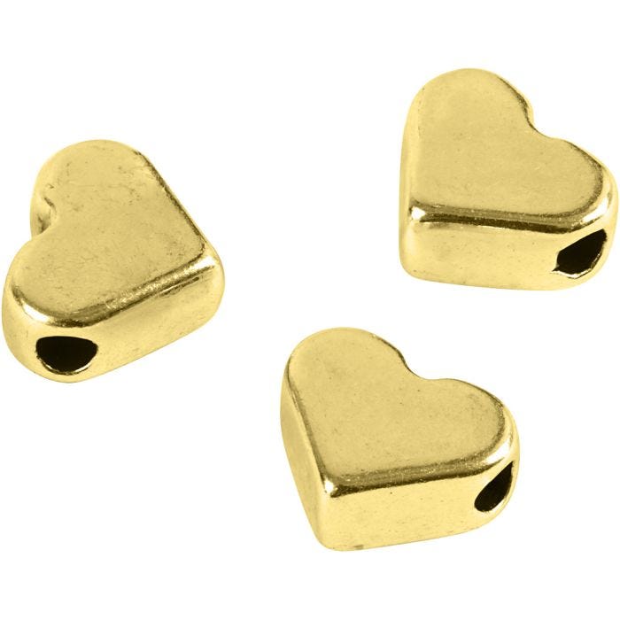 Ledperle, str. 5,5x7 mm, hulstr. 1 mm, forgyldt, 3 stk./ 1 pk.