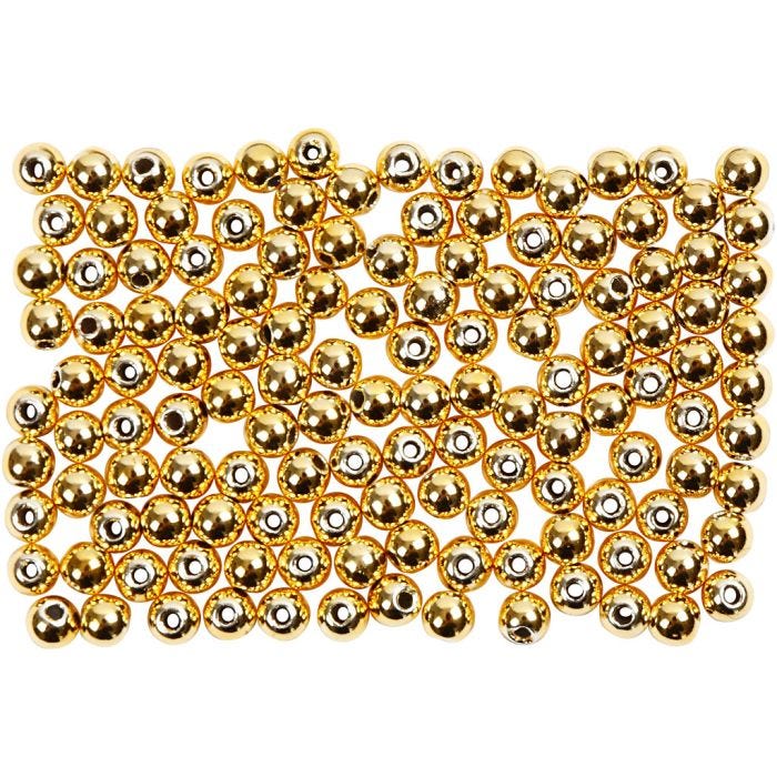 Voksperler, diam. 2,7 mm, hulstr. 0,7 mm, guld, 150 stk./ 1 pk.