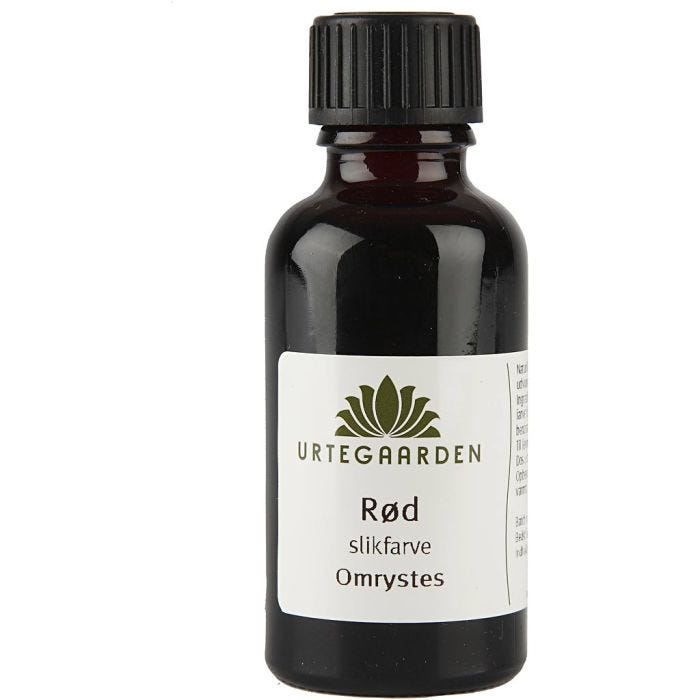 Slikfarve, rød, 30 ml/ 1 fl.