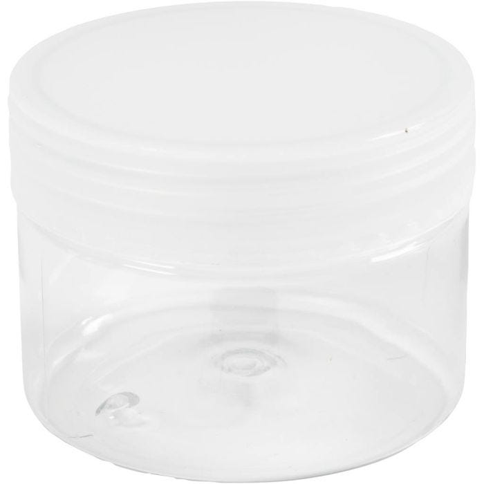 Plastdåser til opbevaring, H: 5 cm, diam. 6,5 cm, 110 ml, 10 stk./ 1 pk.