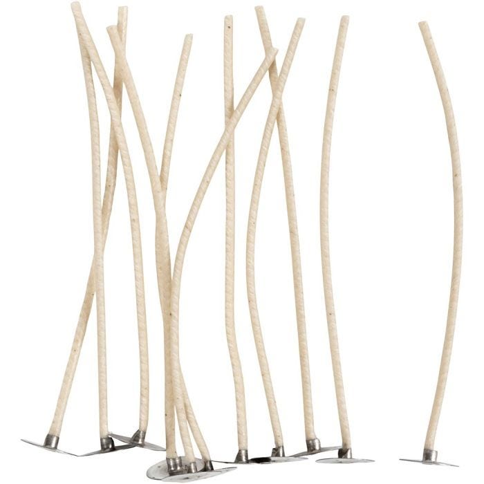 Væger til lys i beholder, Passer til beholdere på 20-65 mm i diam., 110 mm, 2 mm, 10stk./ 1 pk.