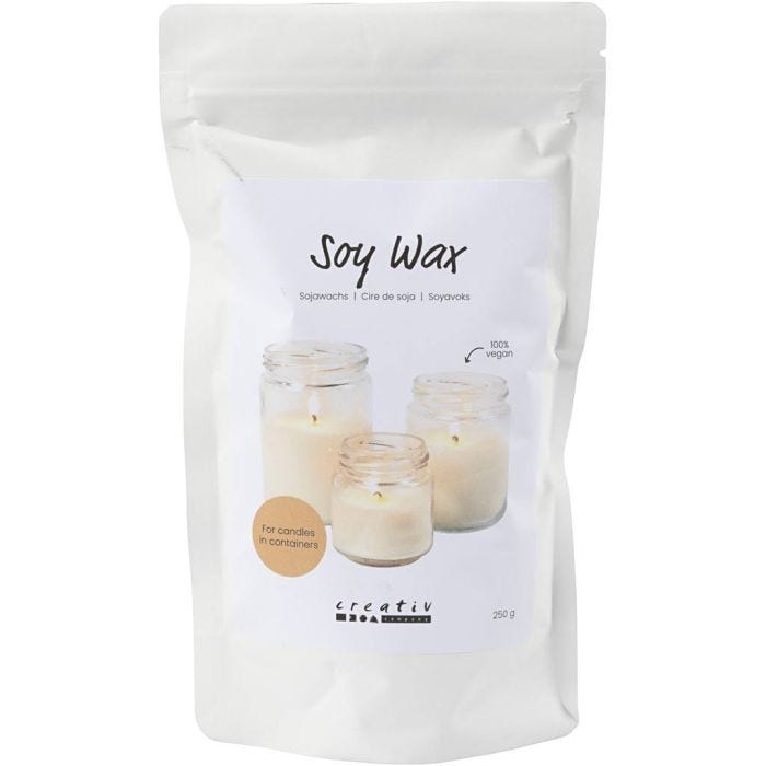 Soyavoks, Til lys i beholdere, creme, 250 g/ 1 pk.