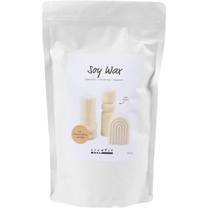 Soyavoks, Til fritstående lys, creme, 500 g/ 1 pk.
