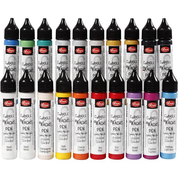 Lysvoks, ass. farver, 20x28 ml/ 1 pk.