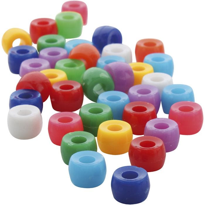 Kongoperler, diam. 7 mm, hulstr. 3 mm, 250 g/ 1 ps.