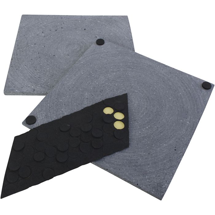 Stenplade, str. 15x15 cm, grå, 12 stk./ 1 pk.