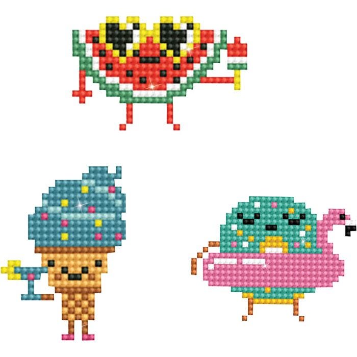Diamond Dotz - stickers, emojis, 18x10 cm, 1 pk.