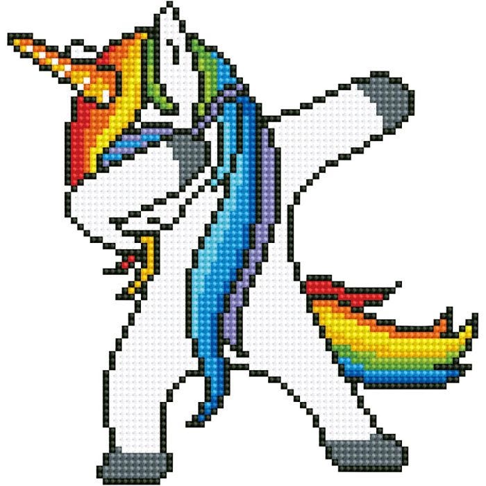 Diamond Dotz - billede på stof, 23x23 cm, 1 pk.