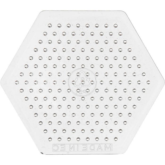 Perleplade, 7 cm, medium, klar, 1 stk.
