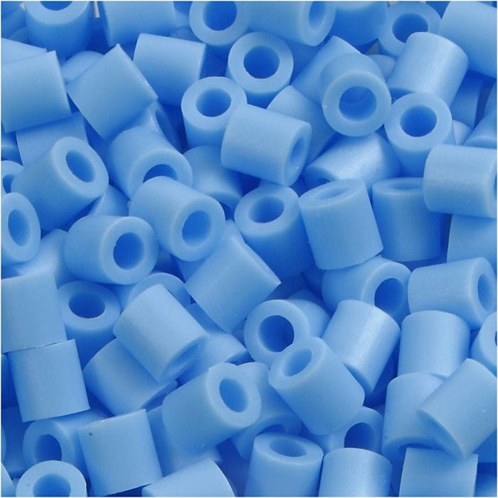 PhotoPearls, str. 5x5 mm, hulstr. 2,5 mm, medium, blå pastel (23), 1100 stk./ 1 pk.