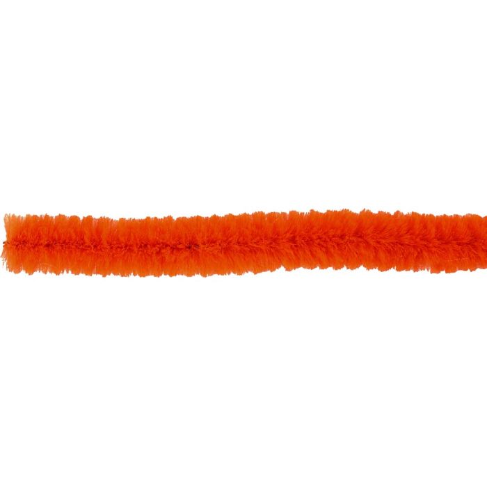 Chenille, L: 30 cm, tykkelse 6 mm, orange, 2x50 stk./ 1 pk.