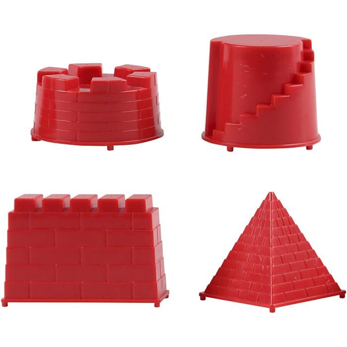 Sandforme, ridderborg, 5,5-8,5 cm, 4stk./ 1 pk.