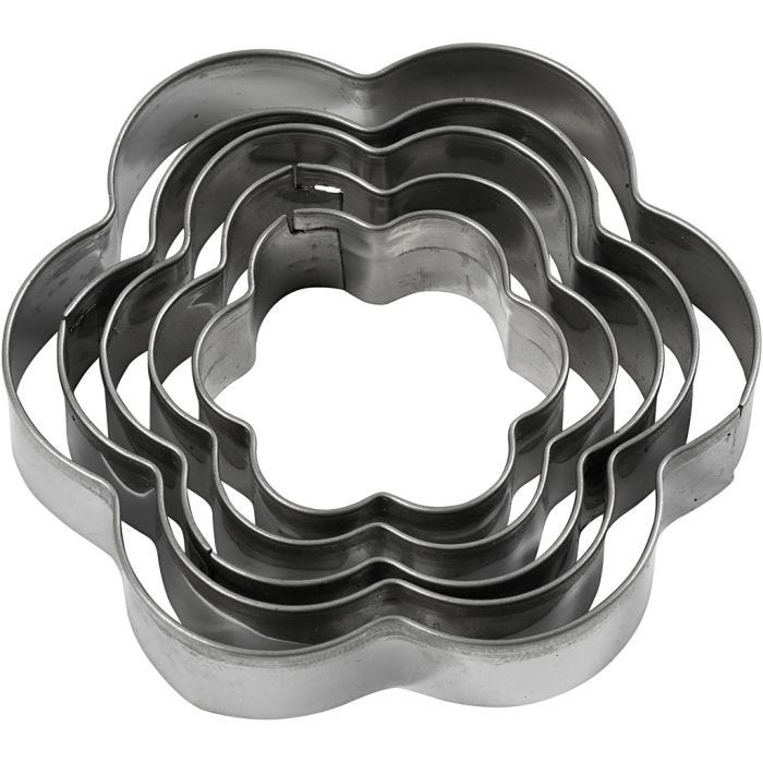 Udstiksforme, blomst, str. 8 cm, 5 stk./ 1 pk.