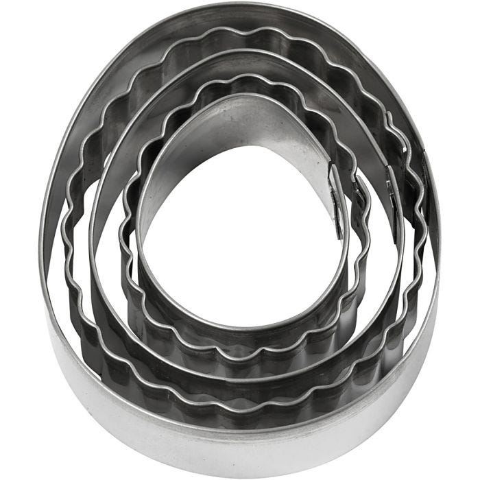Udstiksforme, æg, 8 cm, 5stk./ 1 pk.