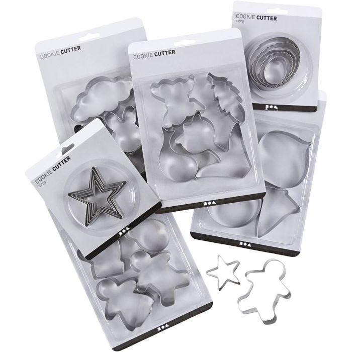 Udstiksforme, H: 8 cm, 24 stk./ 1 pk.