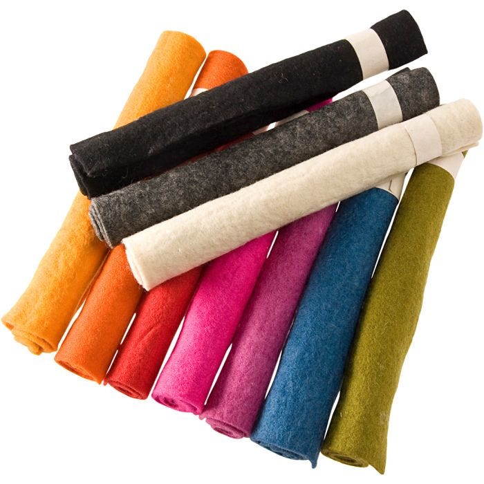 Uldfiltplader, ark 30x30 cm, 10 stk./ 1 pk.