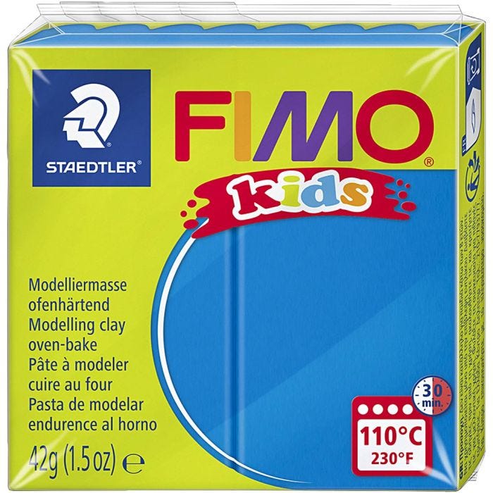 FIMO® Kids Ler, blå, 42 g/ 1 pk.