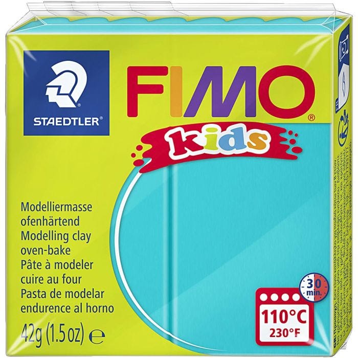 FIMO® Kids Ler, turkis, 42 g/ 1 pk.