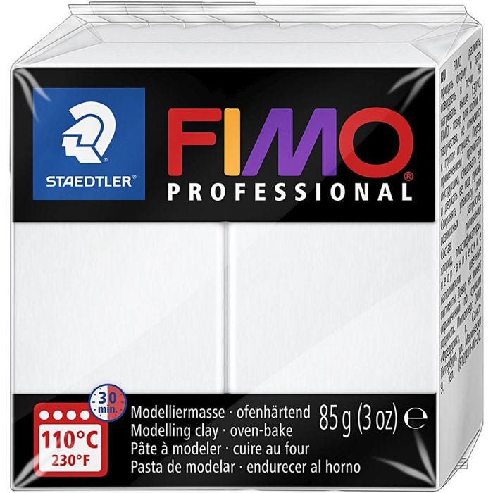 FIMO® Professional, hvid, 85 g/ 1 pk.