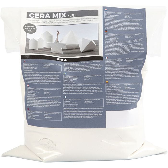 Cera-Mix Super Støbemasse, hvid, 5 kg/ 1 pk.