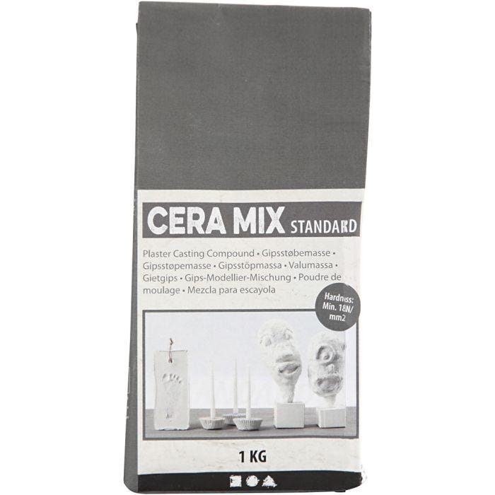 Cera-Mix Standard Modelgips, lys grå, 1 kg