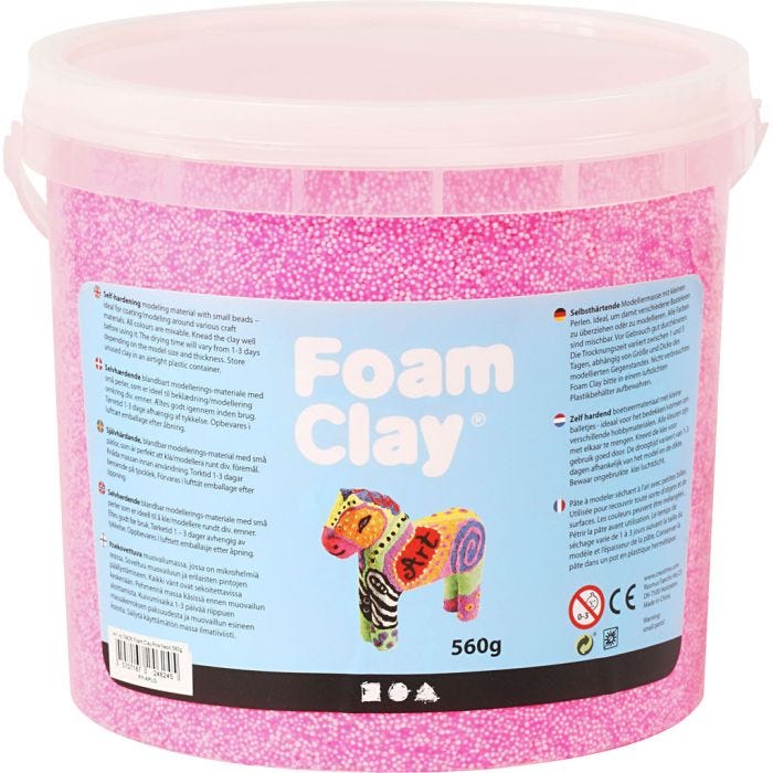 Foam Clay®, neon pink, 560 g/ 1 spand