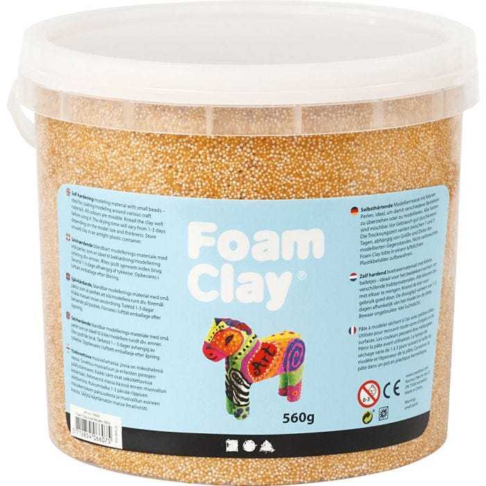 Foam Clay®, metallic, guld, 560 g/ 1 spand