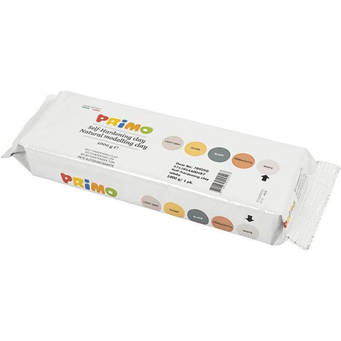 Selvhærdende Ler, hvid, 1000 g/ 1 pk.