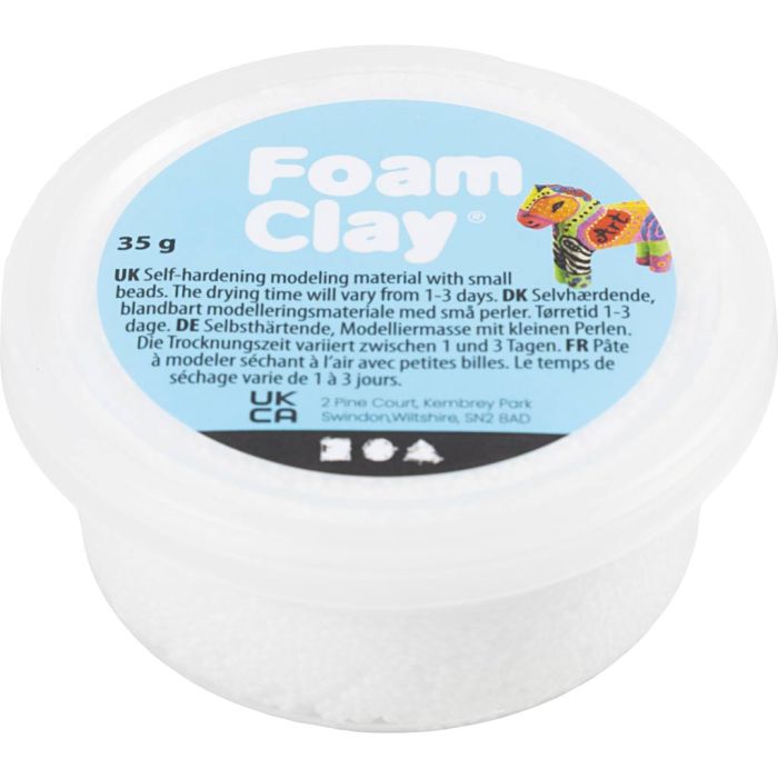 Foam Clay®, hvid, 35 g/ 1 ds.