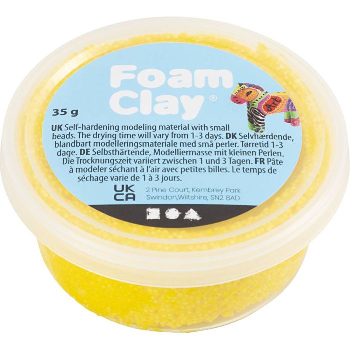 Foam Clay®, gul, 35 g/ 1 ds.