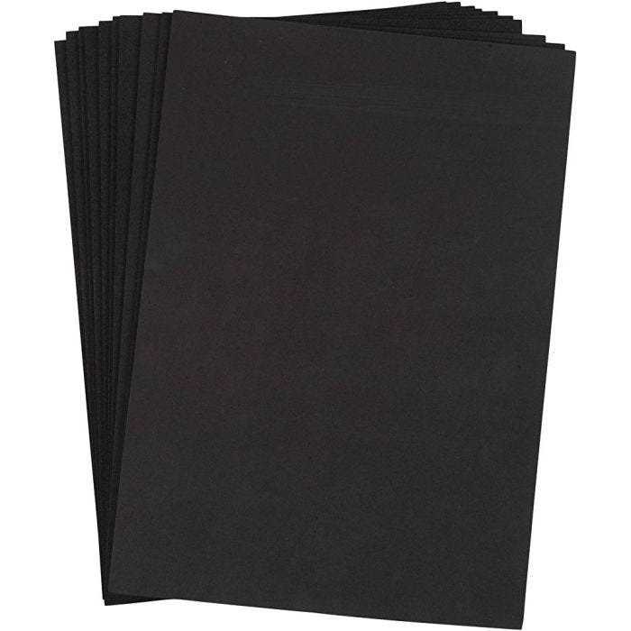 Mosgummi, A4, ark 210x297 mm, tykkelse 2 mm, sort, 10 ark/ 1 pk.