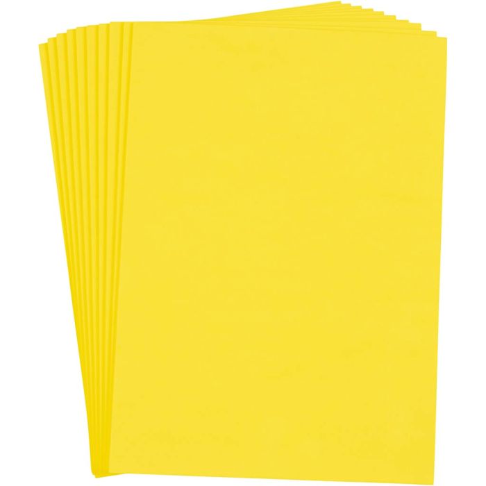 Mosgummi, A4, ark 210x297 mm, tykkelse 2 mm, gul, 10 ark/ 1 pk.