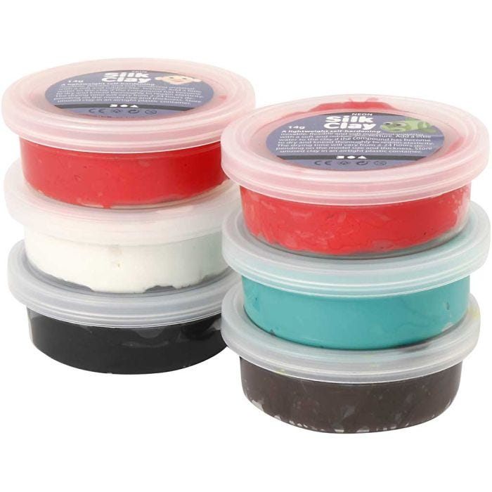 Silk Clay®, julefarver, 6x14 g/ 1 pk.