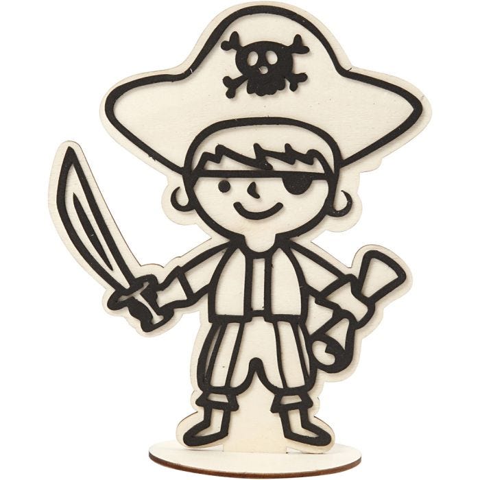 Dekorationsfigur, pirat, 19 cm, 1 stk.