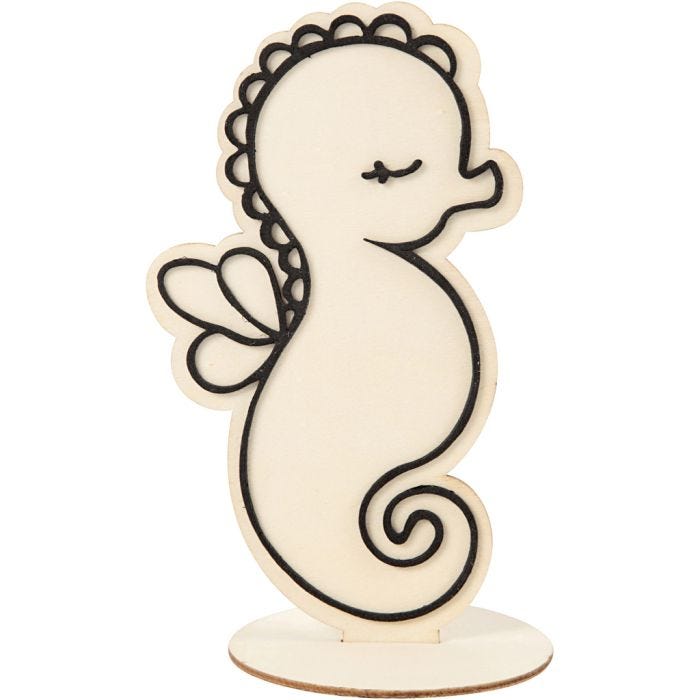 Dekorationsfigur, søhest, 18 cm, 1 stk.
