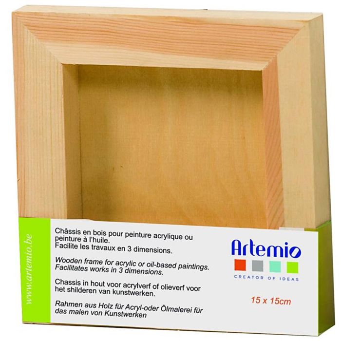 Dekorativ 3D-træramme, str. 15x15 cm, 1 stk.