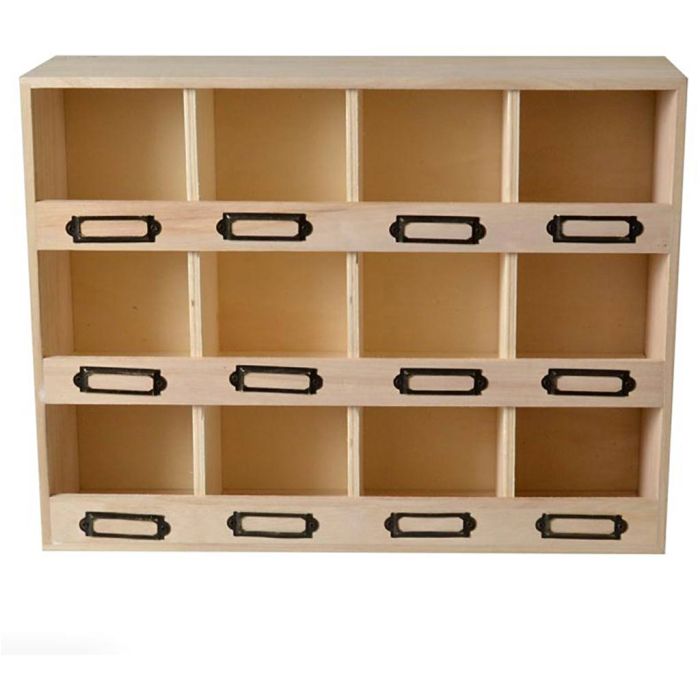 Groft Træskab, str. 47x11x31,5 cm, 1 stk.