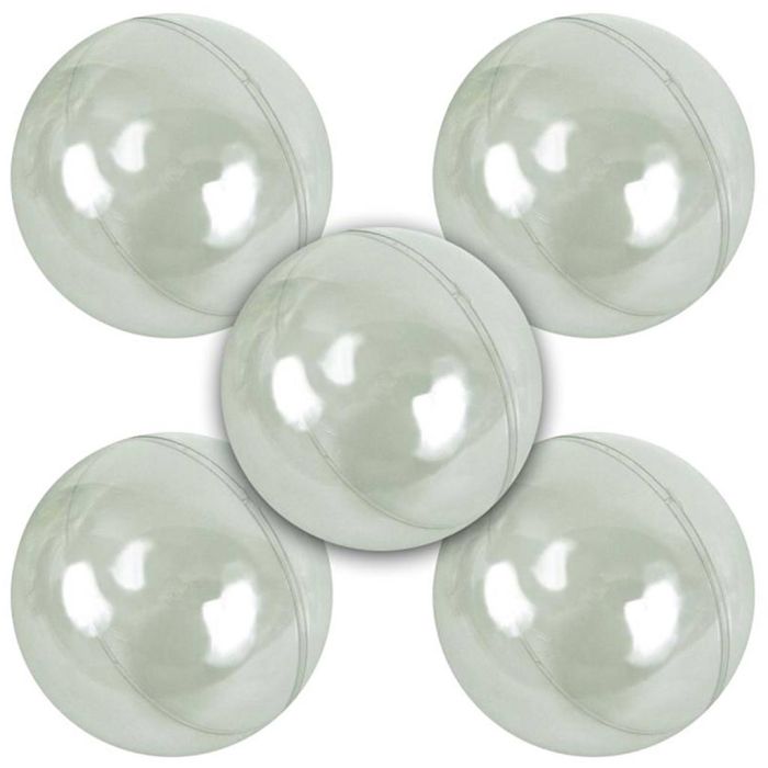 Fødevaresikker Transparent Plastkugle, str. 8 cm, 5 stk./ 1 pk.