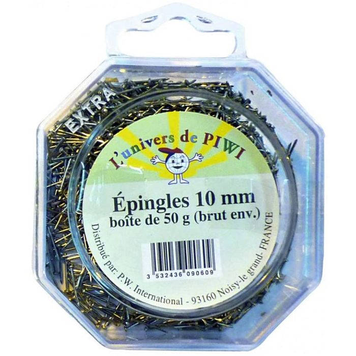 Sølvnål Pailletter, str. 10 mm, 50 g/ 1 pk.