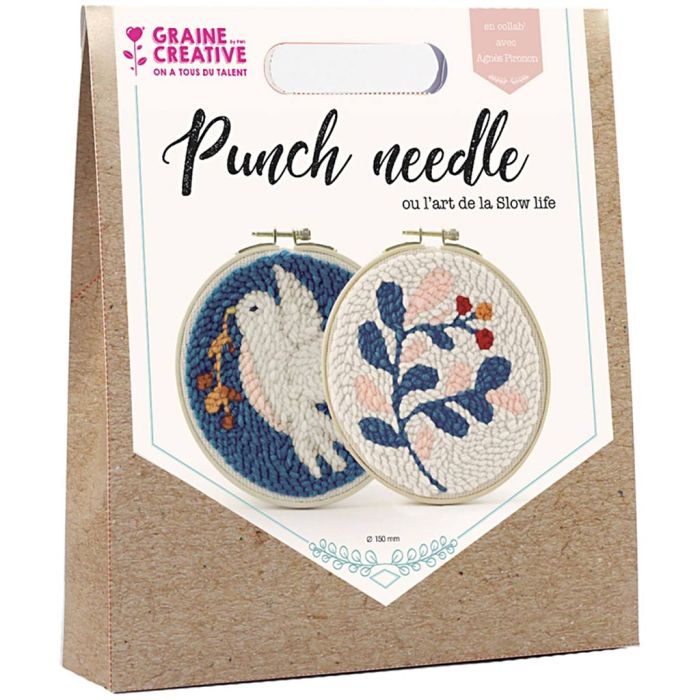 Punch Needle Sæt, str. 15 cm, 1 pk.