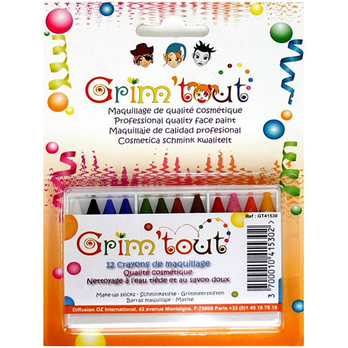 Ansigtsmaling, 12 stk./ 1 ds.