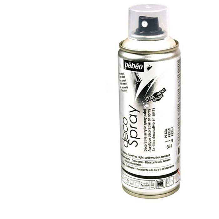 DecoSpray Spraymaling, hvid perlemor, 200 ml/ 1 ds.