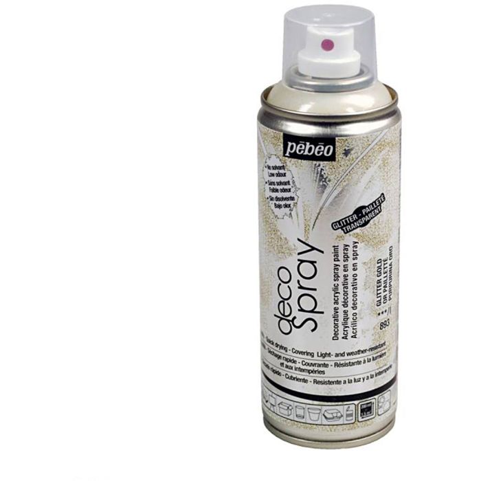 DecoSpray Spraymaling, guld glitter, 200 ml/ 1 ds.