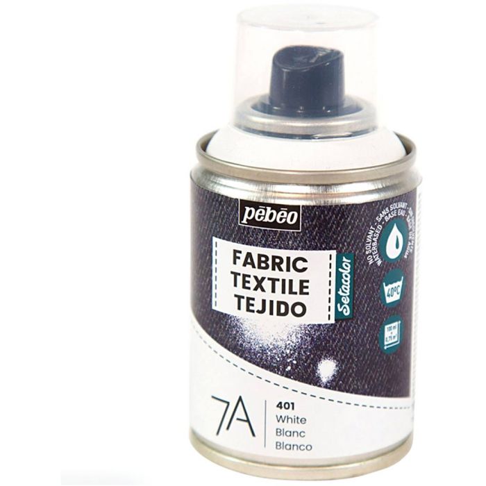 Tekstil Spraymaling, hvid, 100 ml/ 1 fl.